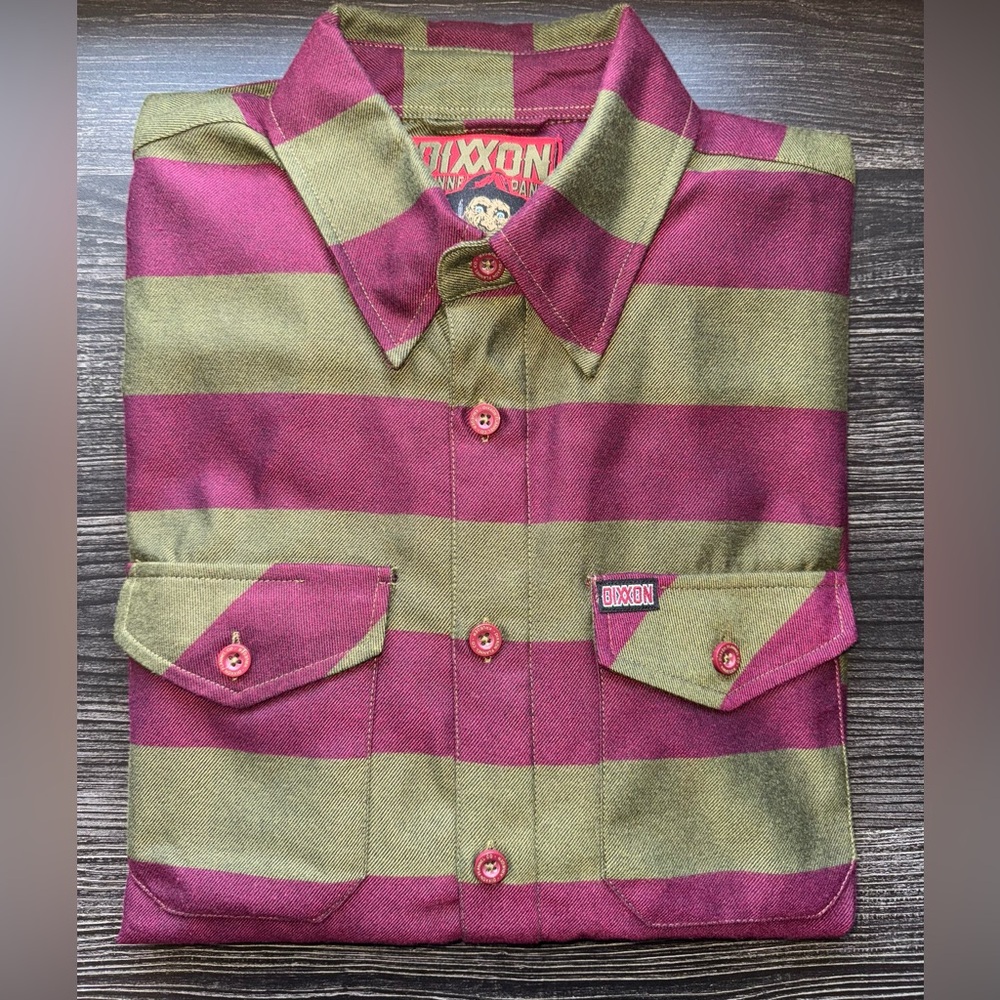 DIXXON Men's “The Krueger” Flannel - Olive and Burgundy